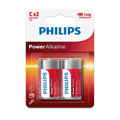 C Alkaline Batteries - 2 Pack