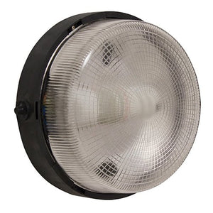 Black Glass Bulkhead Light - E27 IP44