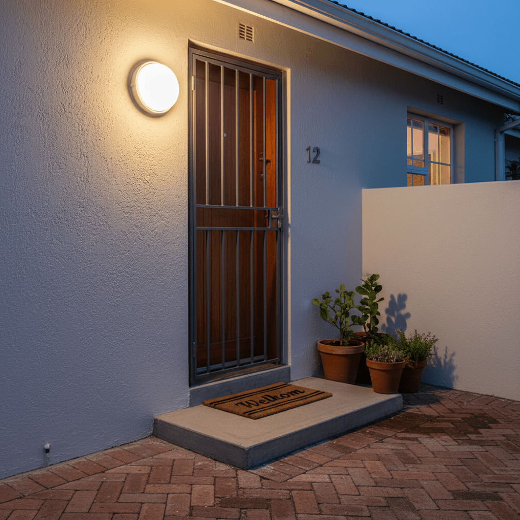 White Outdoor Bulkhead Light