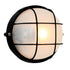 Small Round Bulkhead with Grid – Black E27 IP44