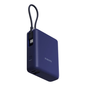 67W 10000mAh Power Bank with Integrated USB-C Cable - Ice Blue product image
