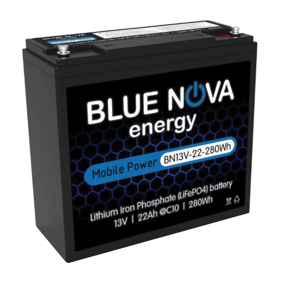 Blue Nova LiFePO4 22AH Battery, 280Wh - Future Light - LED Lights South Africa