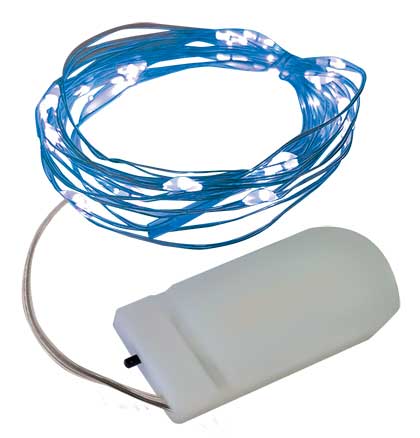 Blue LED Flexi Star fairy lights with battery-operated controller