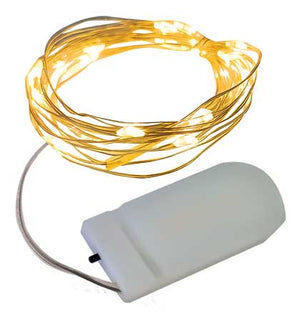 Gold LED Flexi Star fairy lights with battery-operated controller