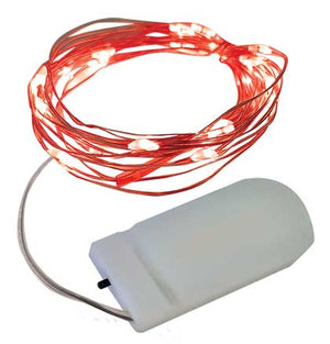 Red LED Flexi Star fairy lights with battery-operated controller