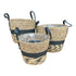 Woven Storage Basket (Set of 3) with Handles – Natural & Black product image