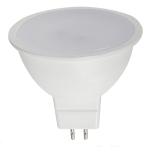 White LED light bulb on a white background
