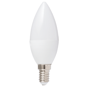 White LED light bulb on a gray background