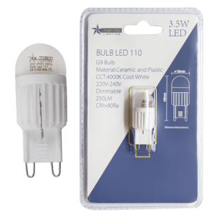 3.5W G9 LED Warm White Dimmable Bulb