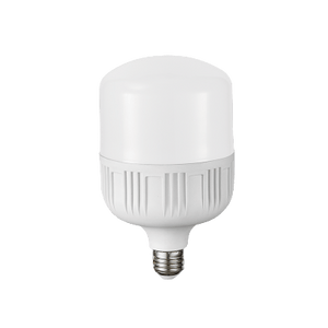 White LED bulb on a gray background