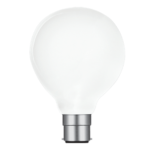 White light bulb on a gray background