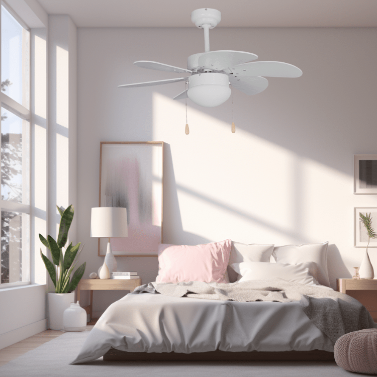 6 Blade White Ceiling Fan - Future Light - LED Lights South Africa