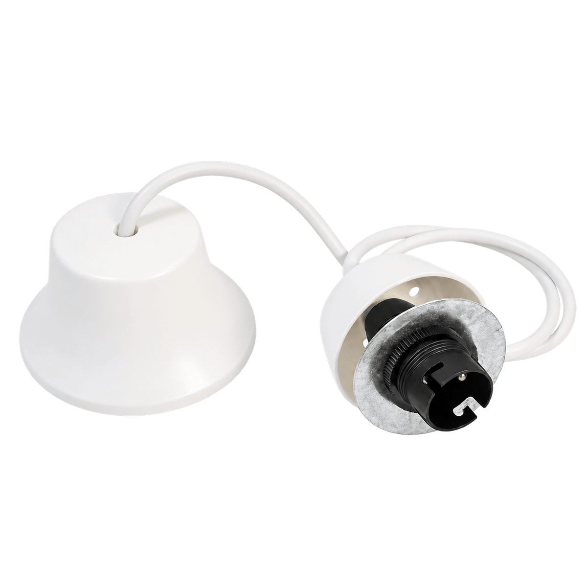 White B22 pendant cord with transparent background