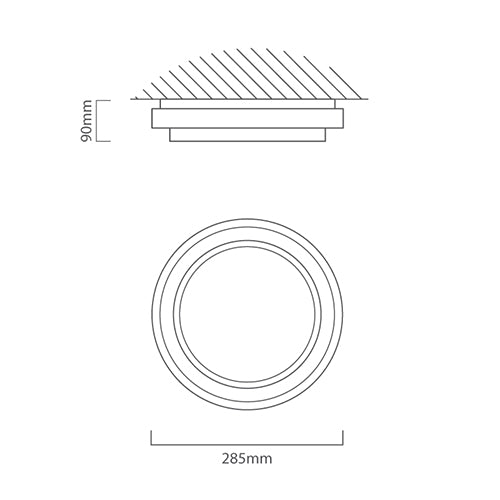 Silver LED Ceiling Light - Cool White