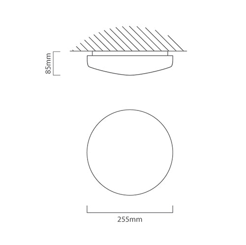 White LED Ceiling Light - Opal Lens