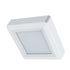 Square white LED panel light on a white background