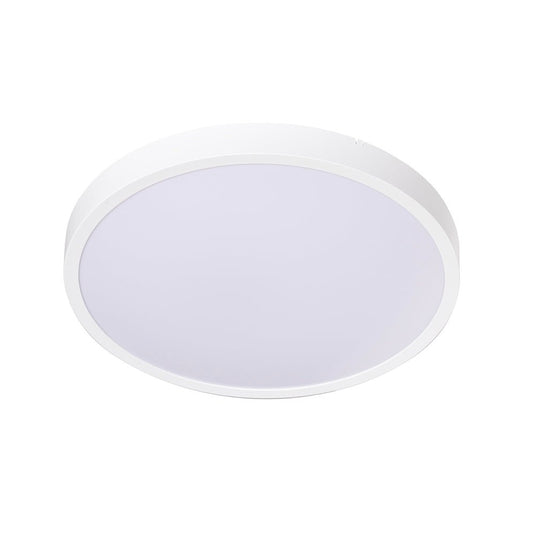 Premium Ceiling Light in white finish, flush-mounted design, showcasing a sleek and modern look.