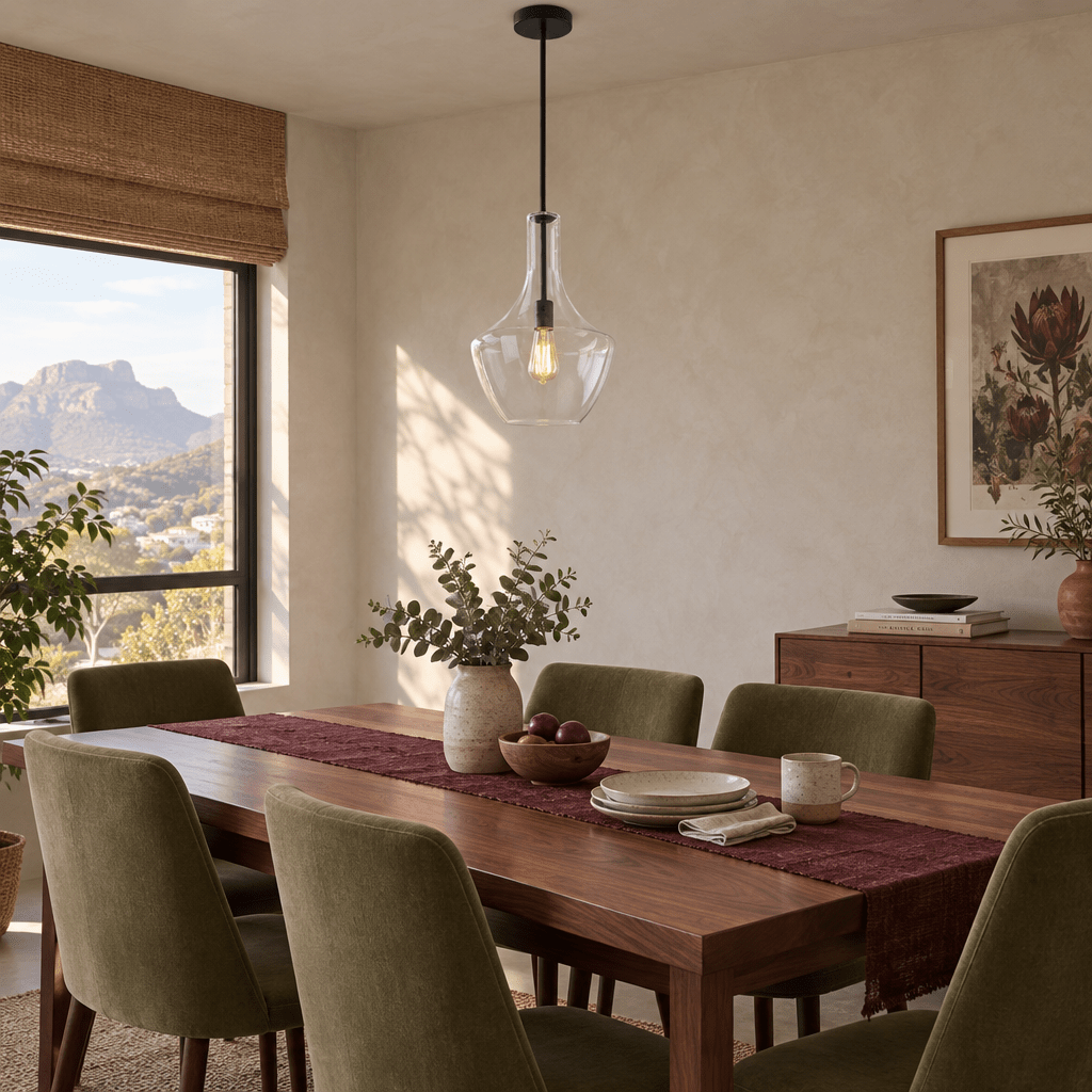 Vase Clear Glass Pendant Light
