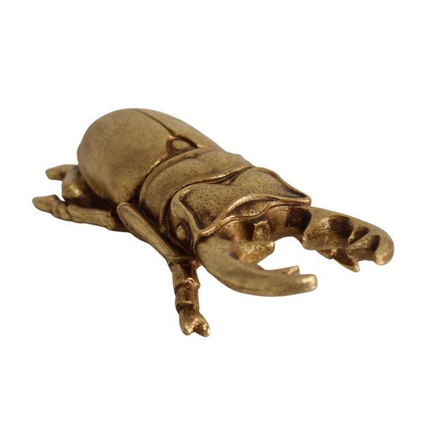 Gold Metallic Handcrafted Beetle Ornament