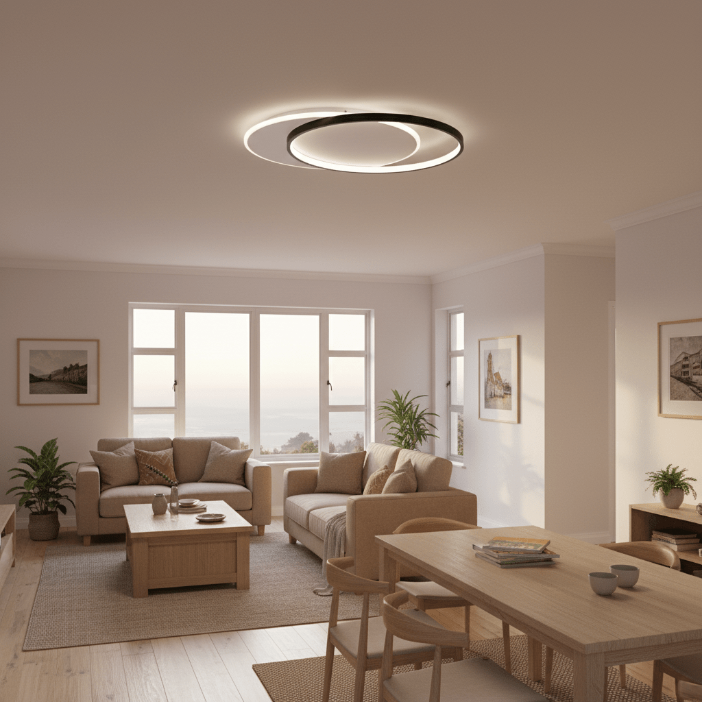 Round Metal & Acrylic LED Ceiling Light