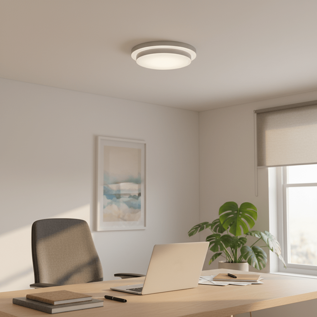 Stepped Aluminium LED Ceiling Fitting - 12 Watt