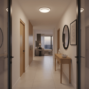 Stepped Aluminium LED Ceiling Fitting - 12 Watt