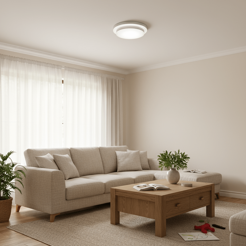Stepped Aluminium LED Ceiling Fitting - 12 Watt