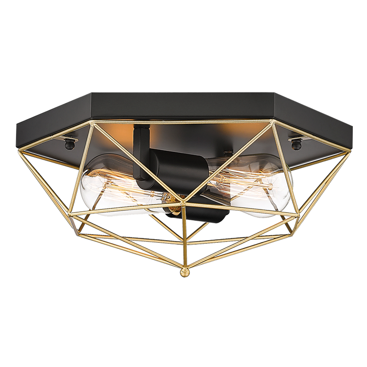 Prism Black & Gold Ceiling Light - Future Light - LED Lights South Africa