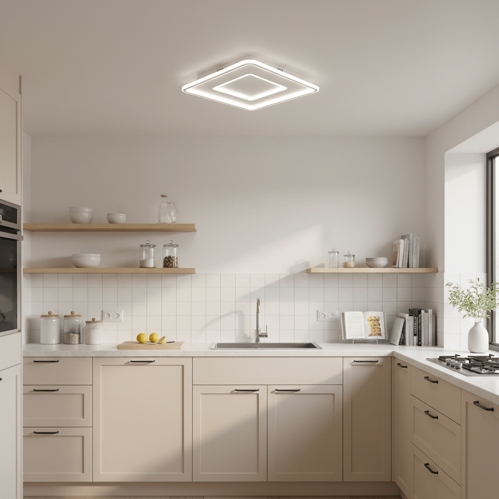 Minimo Square Ringed LED Ceiling Light - additional product image