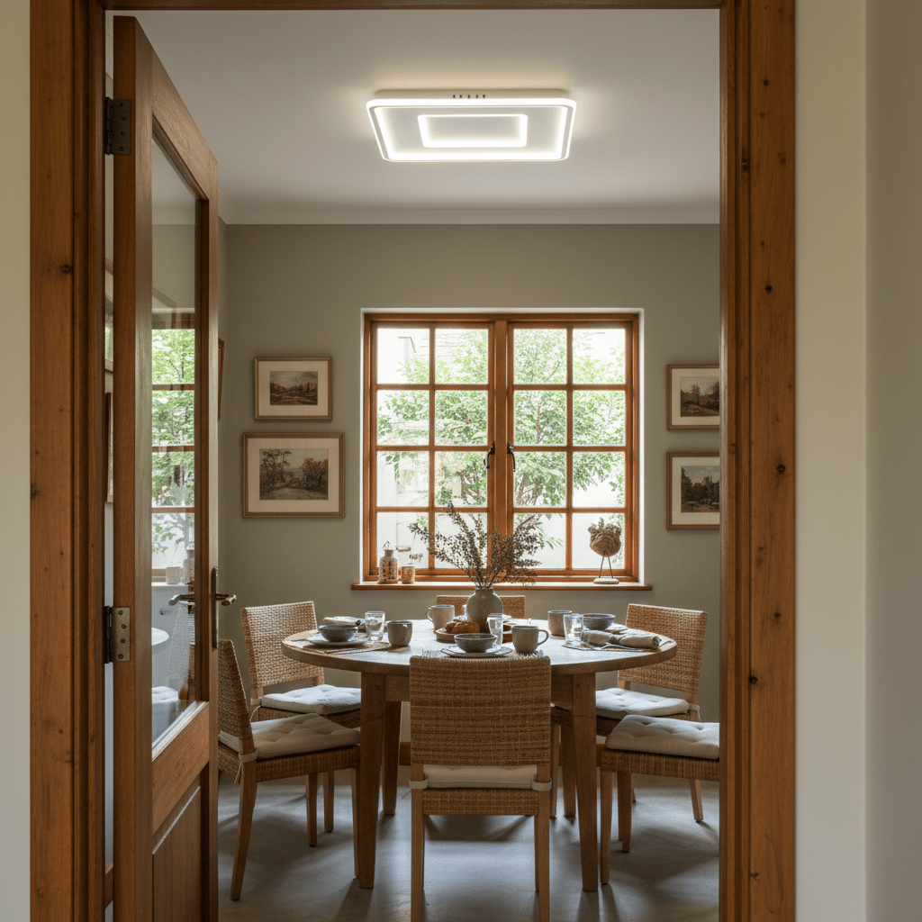Minimo Square Ringed LED Ceiling Light - additional product image