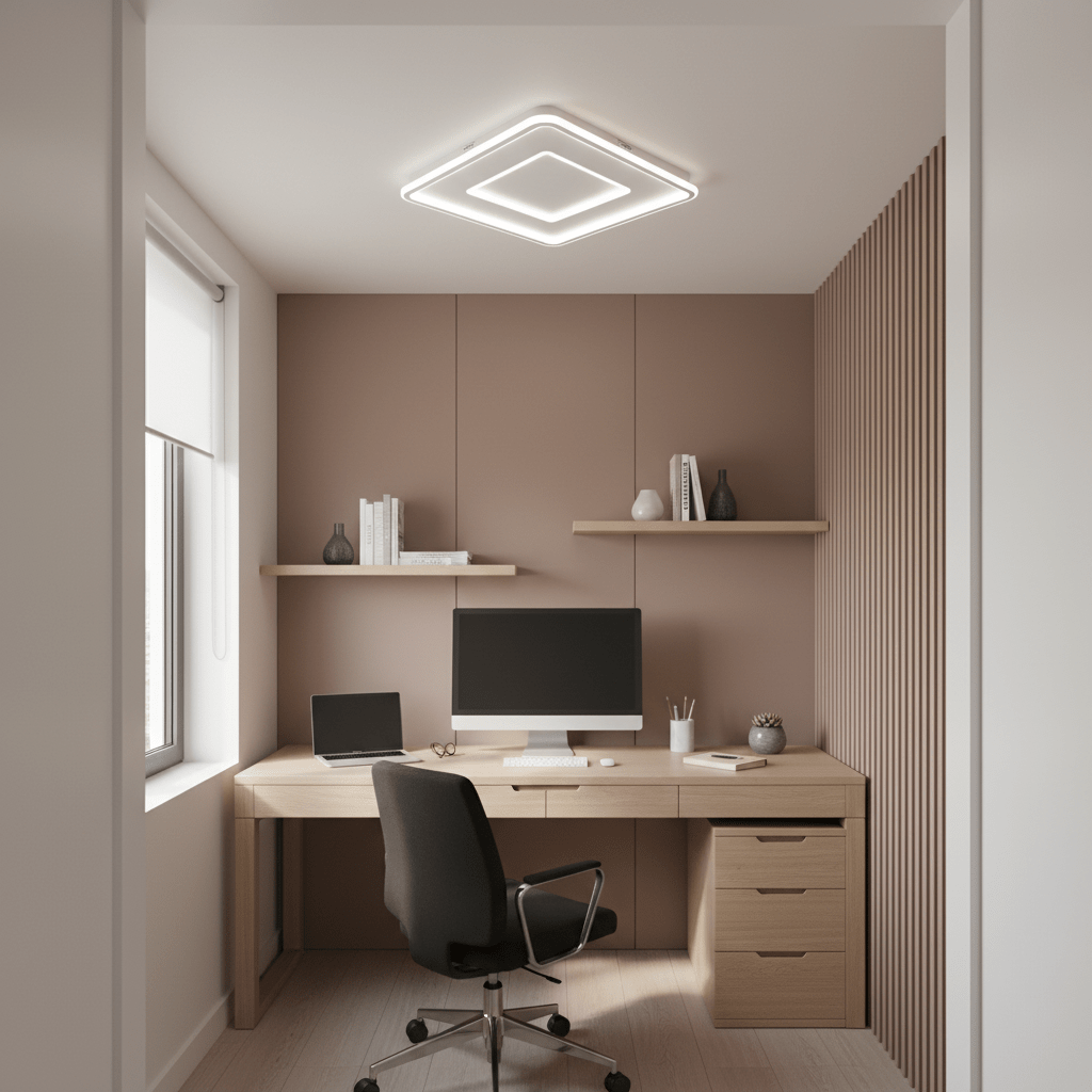 Minimo Square Ringed LED Ceiling Light - additional product image