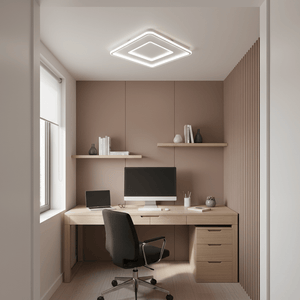 Minimo Square Ringed LED Ceiling Light - additional product image