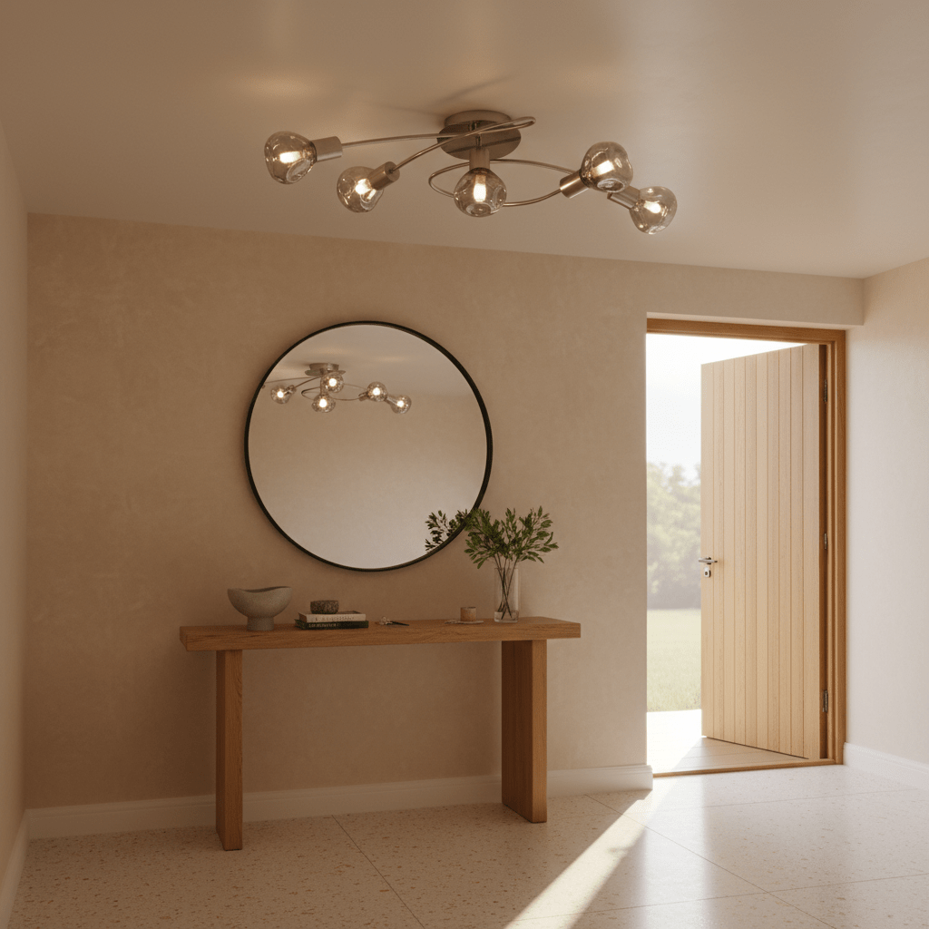 Manilla Smoke 5 Light Ceiling Fitting