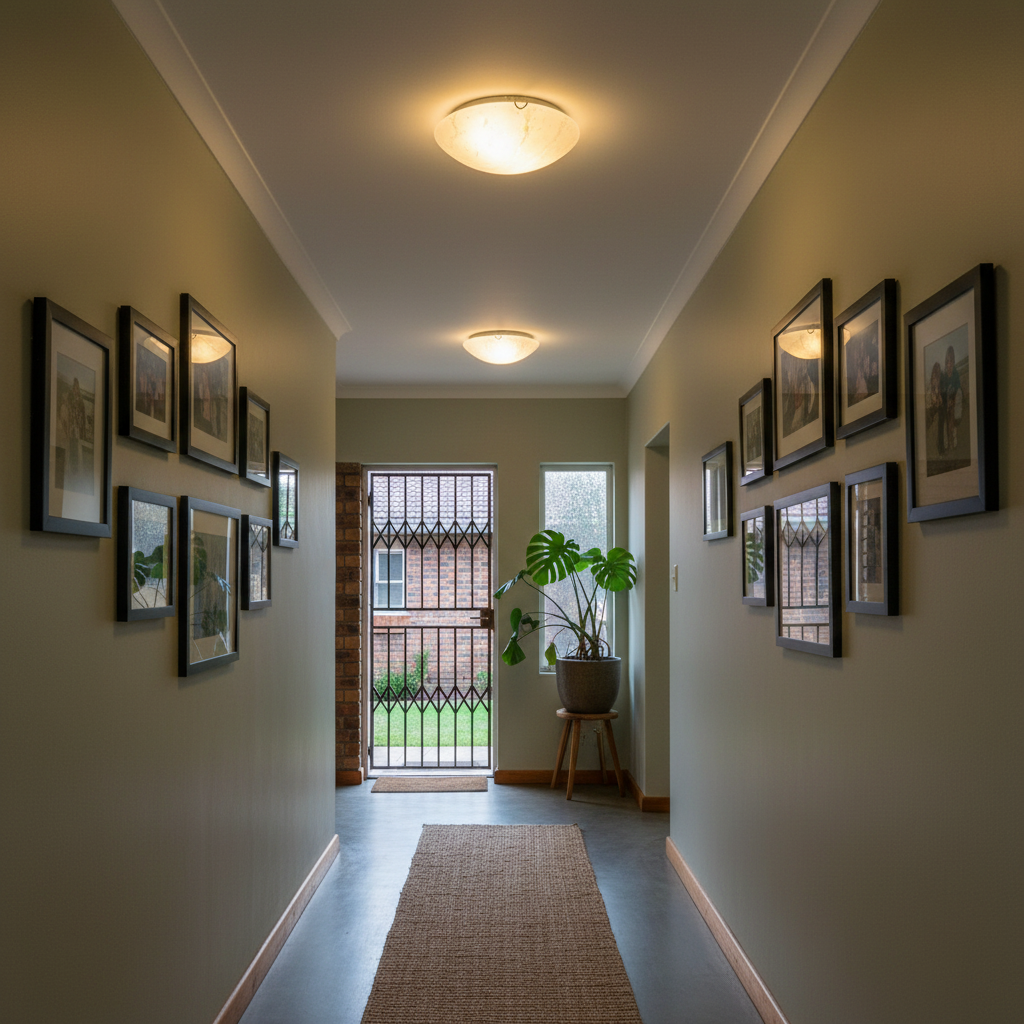 Small Ceiling Fitting with Patterned Glass and Polished Chrome Clips