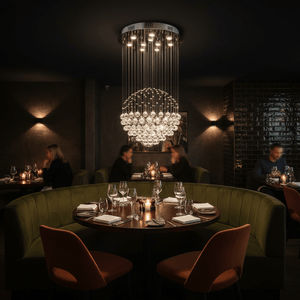 Sophie Drop Chrome & Crystal Chandelier