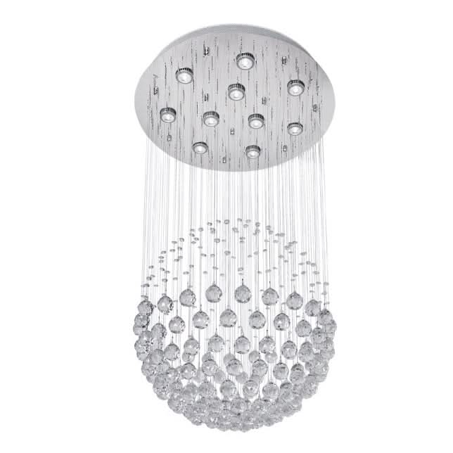 Sophie Drop Chome & Crystal Chandelier