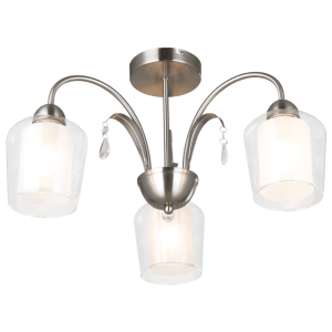 Satin Chrome Chandelier - 3 Light