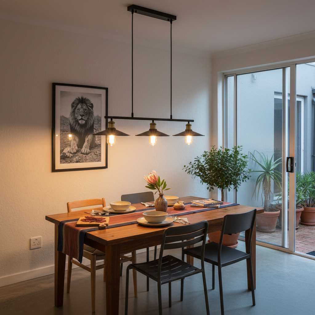3 Light Black Metal Chandelier CH531/3 BLACK