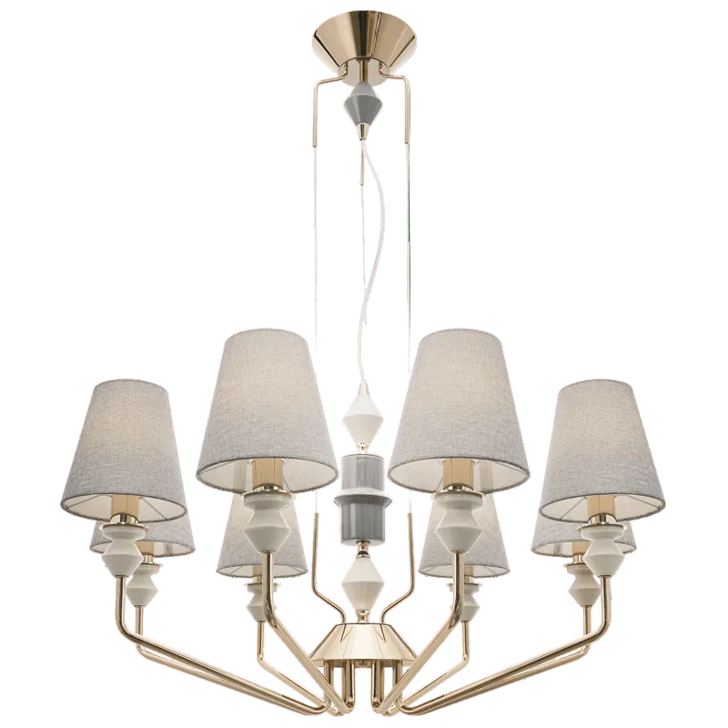 Champagne Gold Ceramic Chandelier