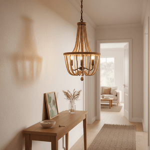 Mana Wooden Bead Chandelier