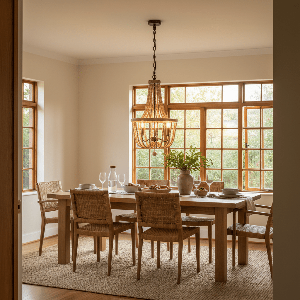 Mana Wooden Bead Chandelier