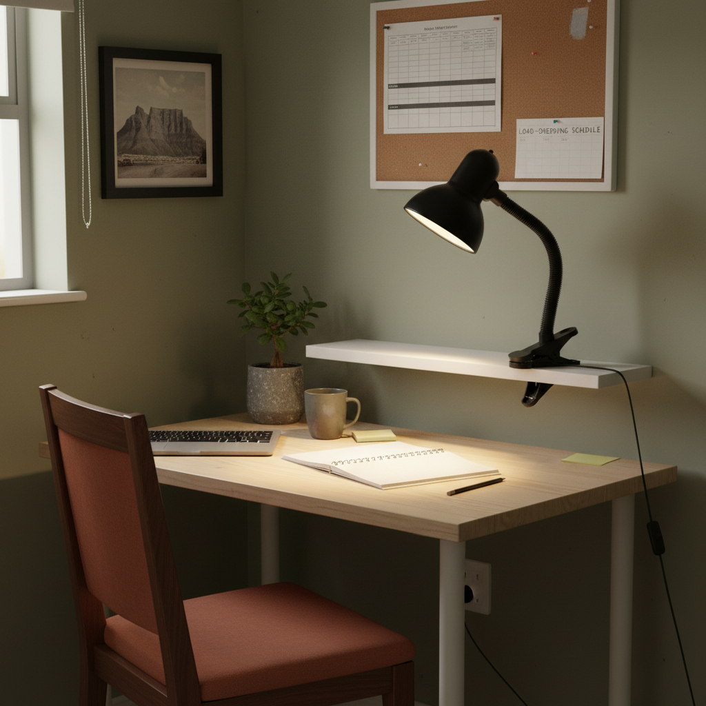 Black Metal Clip On Desk Lamp