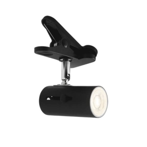 Matt Black Clip-On Spotlight
