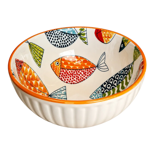 Ceramic Bowl – Colourful Fish Design