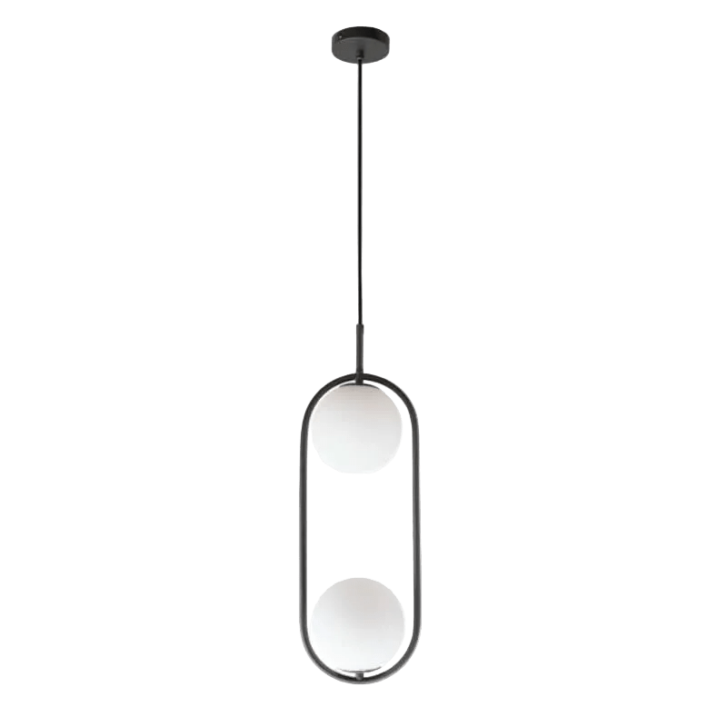 Luna Double G9 Pendant Light - Black