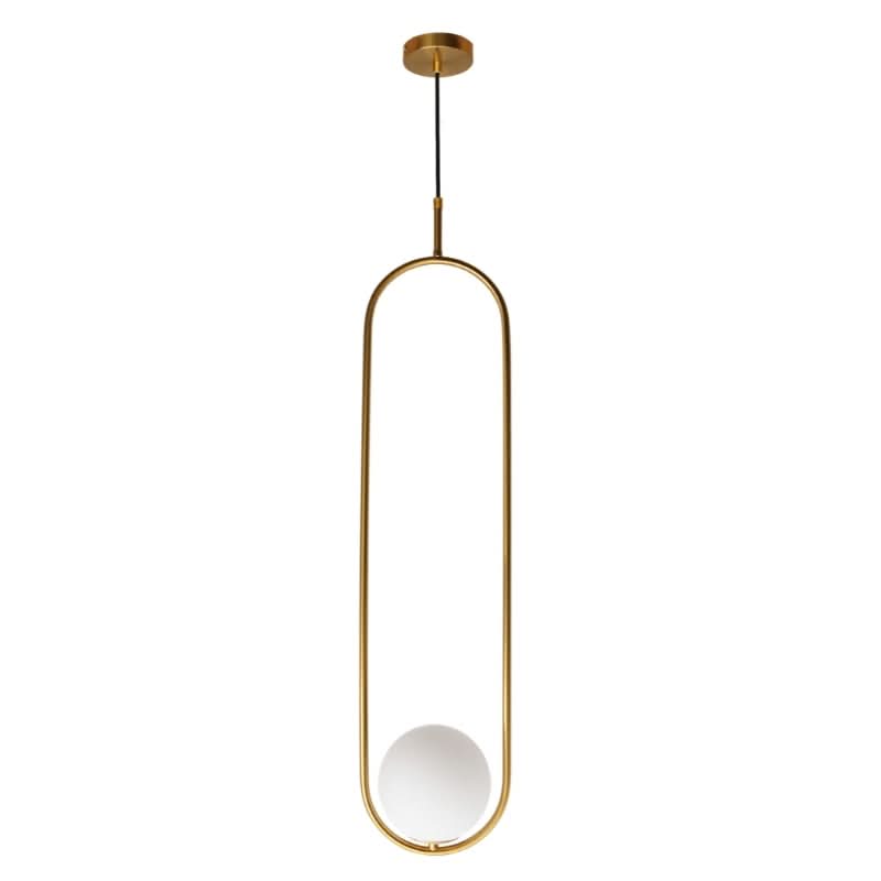 Luna Long G9 Pendant Light in gold finish