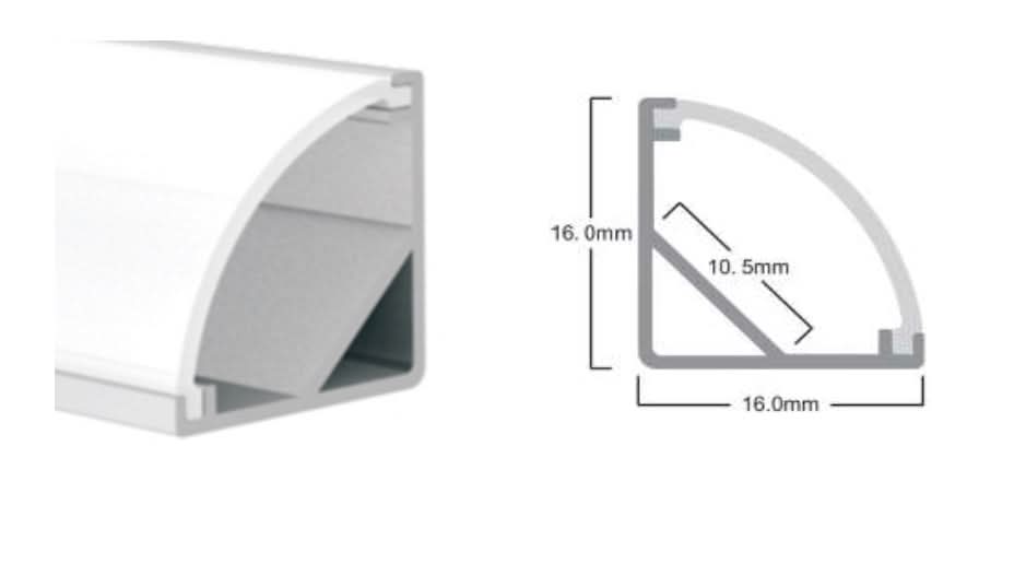 LED Extrusion with Frosted Cover - A13 Profile (2.5m Complete) - Future Light - LED Lights South Africa