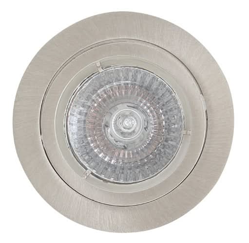 Modern aluminium recessed downlight holder for GU10 bulbs, featuring a sleek design.