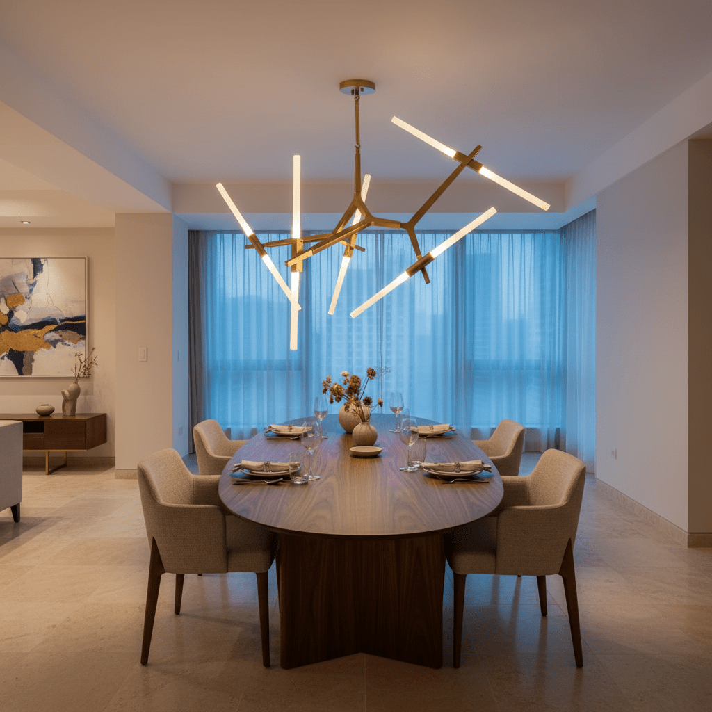 Saber 10 Gold Pendant Light