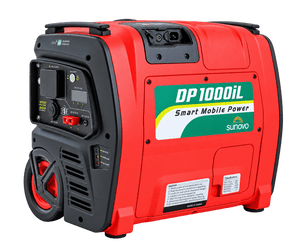 DP1000iL red and black portable power station on a transparent background